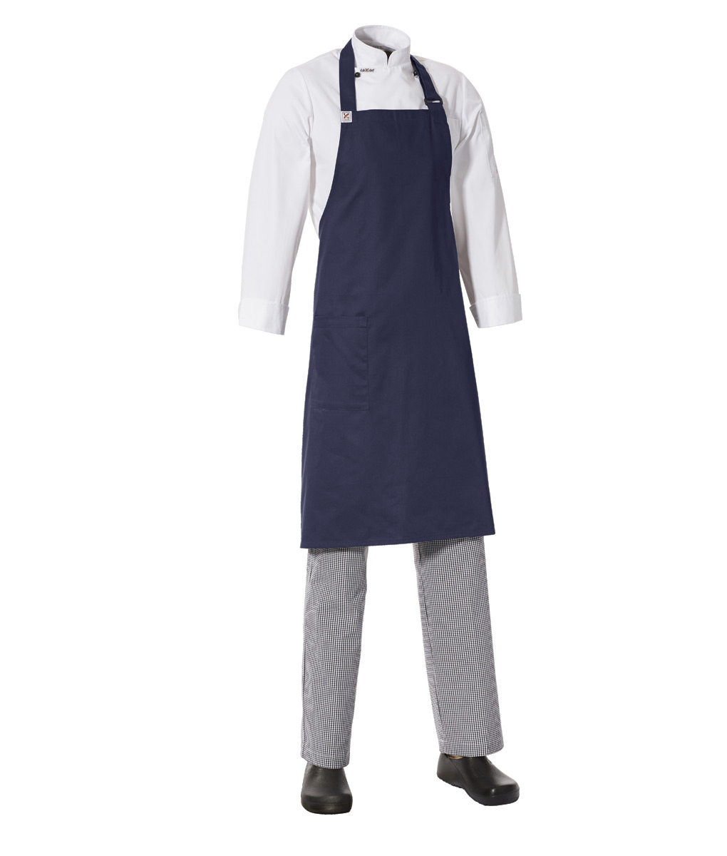 Bib Apron with Side Pocket by Club Chef