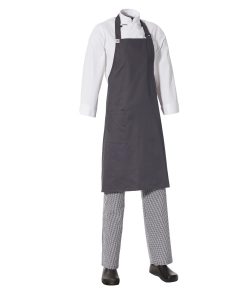 Bib Apron with Side Pocket by Club Chef