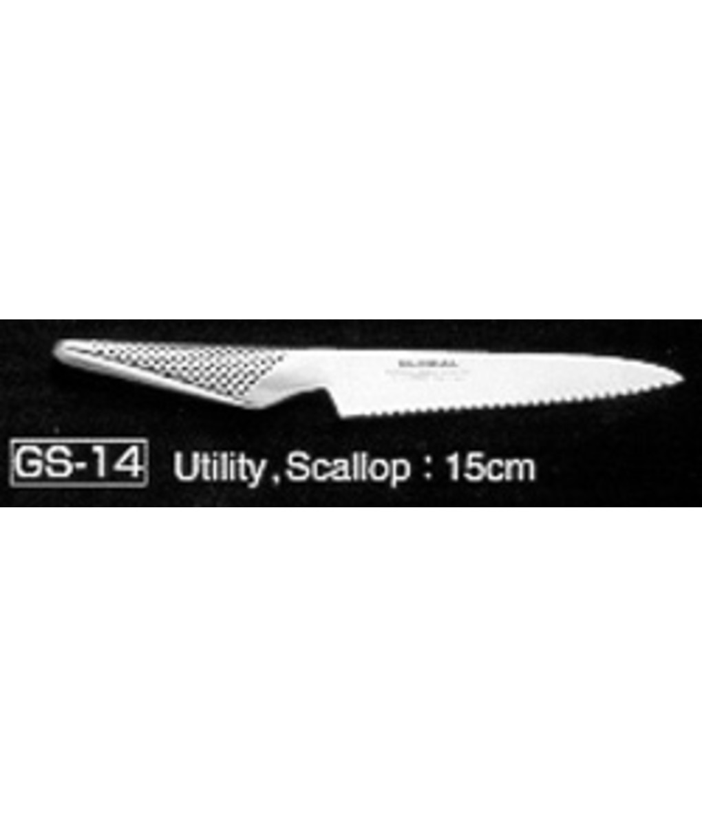 Global Utility Knife Scalloped 15cm