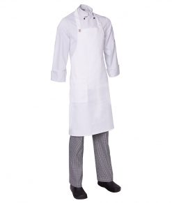 Bib Apron with Side Pocket by Club Chef