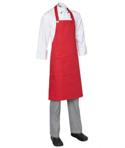 Bib Apron with Side Pocket by Club Chef