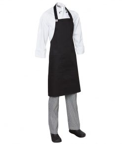 Bib Apron with Side Pocket by Club Chef