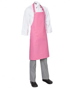 Bib Apron with Side Pocket by Club Chef