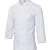 5 For Price Of 4: SlimLine Collared Long Sleeve Chef Shirt - White - by Club Chef