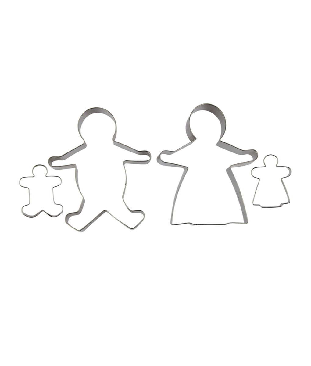 Gingerbread Family Cookie Cutters 4 Piece Set by Avanti 3 Gingerbread Family Cookie Cutters 4 Piece Set by Avanti