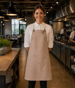 Perry Crossback Canvas Apron by Club Chef - Image 2