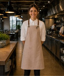 Perry Crossback Canvas Apron by Club Chef - Image 3